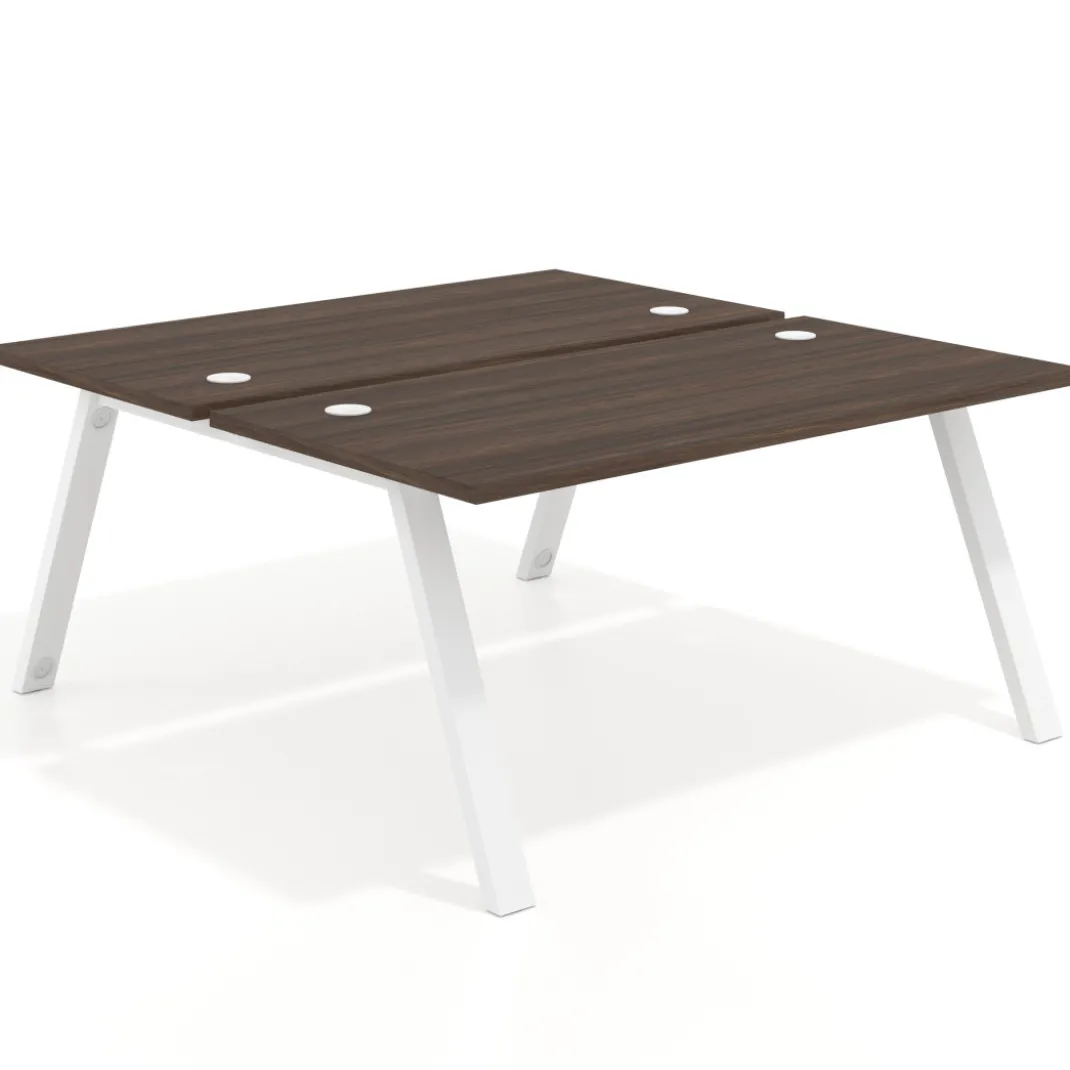 Mesa multipuesto UvePro Bench fondo 166 cm, estructura blanca