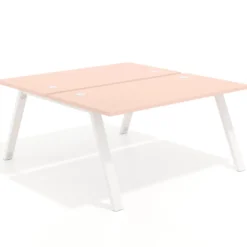 Mesa multipuesto UvePro Bench fondo 166 cm, estructura blanca