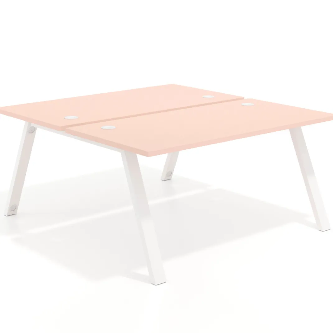Mesa multipuesto UvePro Bench fondo 166 cm, estructura blanca