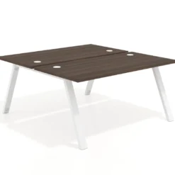 Mesa multipuesto UvePro Bench fondo 166 cm, estructura blanca