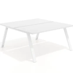 Mesa multipuesto UvePro Bench fondo 166 cm, estructura blanca