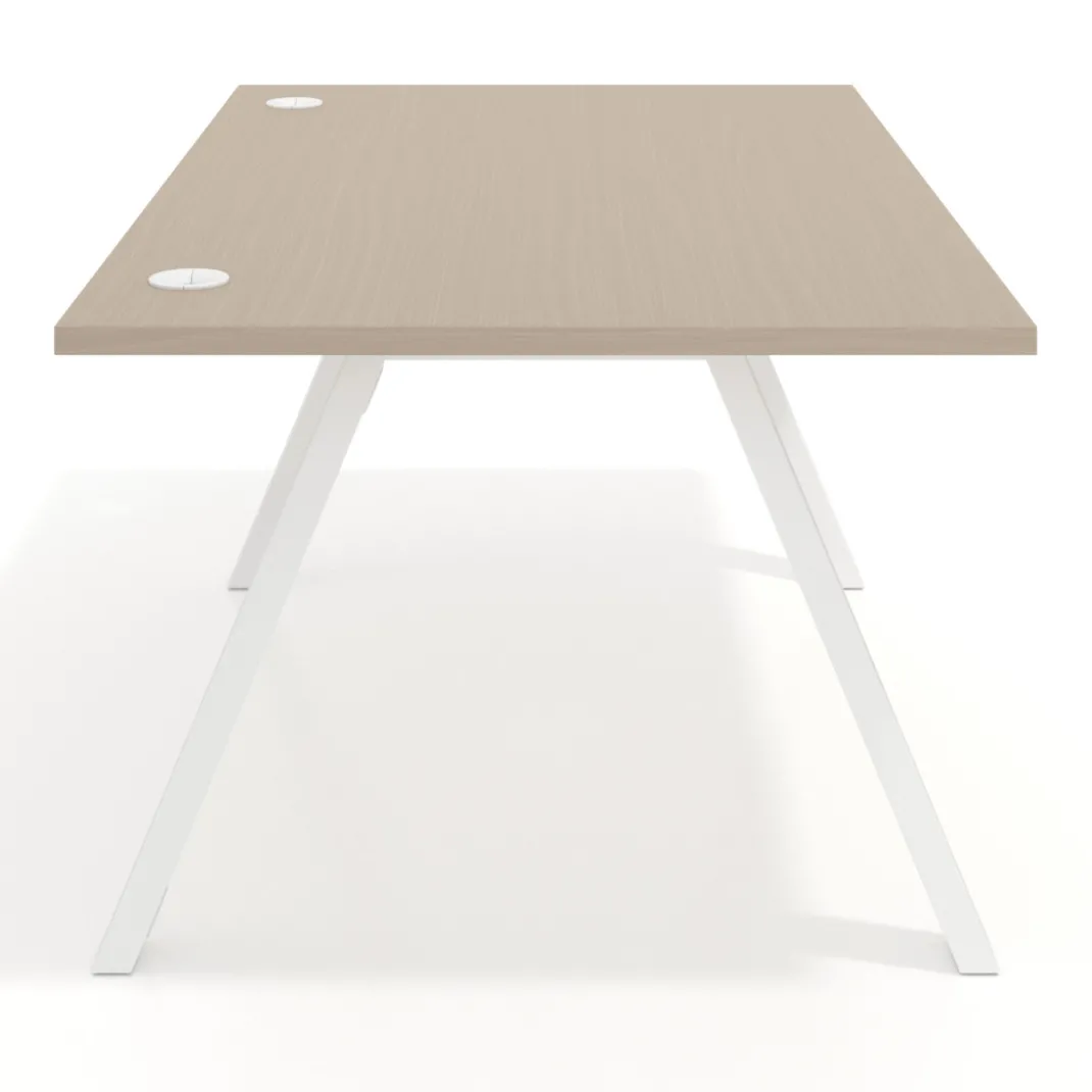 Mesa oficina de diseño UvePro fondo 100cm, estructura blanca