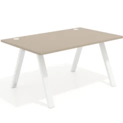 Mesa oficina de diseño UvePro fondo 100cm, estructura blanca