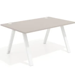 Mesa oficina de diseño UvePro fondo 100cm, estructura blanca