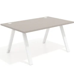 Mesa oficina de diseño UvePro fondo 100cm, estructura blanca