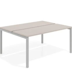Mesa oficina multipuesto bench Kube fondo 126 cm estructura aluminio
