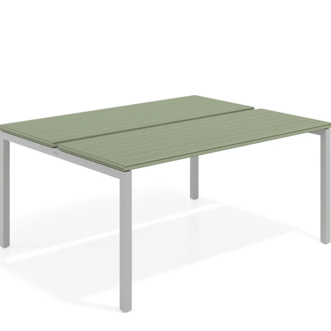 Mesa oficina multipuesto bench Kube fondo 126 cm estructura aluminio