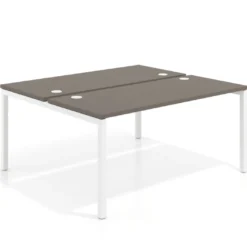 Mesa oficina multipuesto bench Kube fondo 142cm estructura blanca