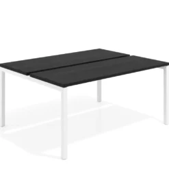 Mesa oficina multipuesto bench Kube fondo 126 cm estructura blanca