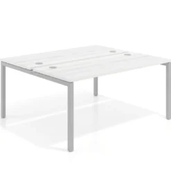 Mesa oficina multipuesto bench Kube fondo 142cm estructura aluminio
