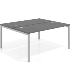 Mesa oficina multipuesto bench Kube fondo 142cm estructura aluminio