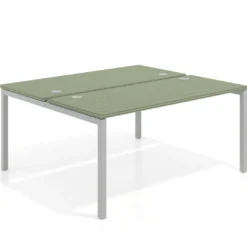 Mesa oficina multipuesto bench Kube fondo 142cm estructura aluminio