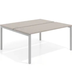 Mesa oficina multipuesto bench Kube fondo 142cm estructura aluminio