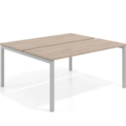 Mesa oficina multipuesto bench Kube fondo 142cm estructura aluminio