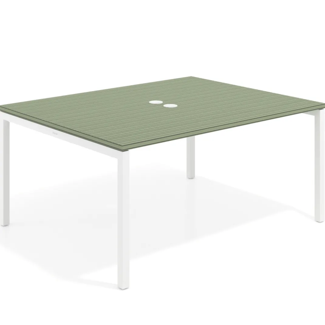 Mesa para coworking encimera continua fondo 166 cm estructura aluminio