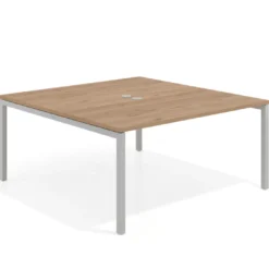 Mesa para coworking encimera continua fondo 166 cm estructura aluminio