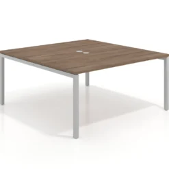 Mesa para coworking encimera continua fondo 166 cm estructura aluminio