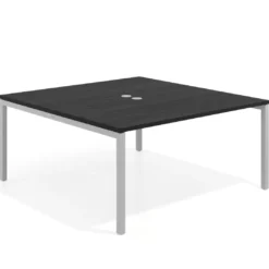 Mesa para coworking encimera continua fondo 166 cm estructura aluminio