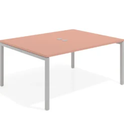 Mesa para coworking encimera continua fondo 126 cm estructura aluminio