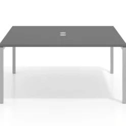 Mesa para coworking encimera continua fondo 126 cm estructura aluminio