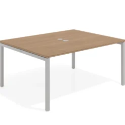 Mesa para coworking encimera continua fondo 126 cm estructura aluminio