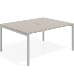 Mesa para coworking encimera continua fondo 126 cm estructura aluminio
