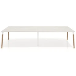 Mesa para reuniones Arki doble con fondo 126 cm, coworking, sobre recto