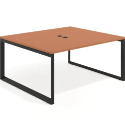 Mesa para reuniones rectangular fondo 142 cm, estructura negra