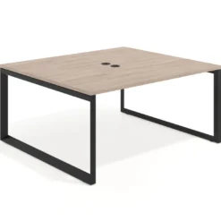Mesa para reuniones rectangular fondo 142 cm, estructura negra