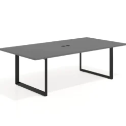 Mesa para reuniones rectangular fondo 126 cm, estructura negra