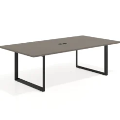 Mesa para reuniones rectangular fondo 126 cm, estructura negra