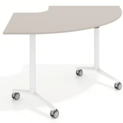 Mesa plegable pivot corner, estructura blanco, canto 16cm