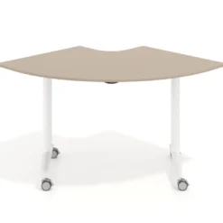 Mesa plegable pivot corner, estructura blanco, canto 16cm