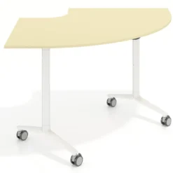 Mesa plegable pivot corner, estructura blanco, canto 16cm