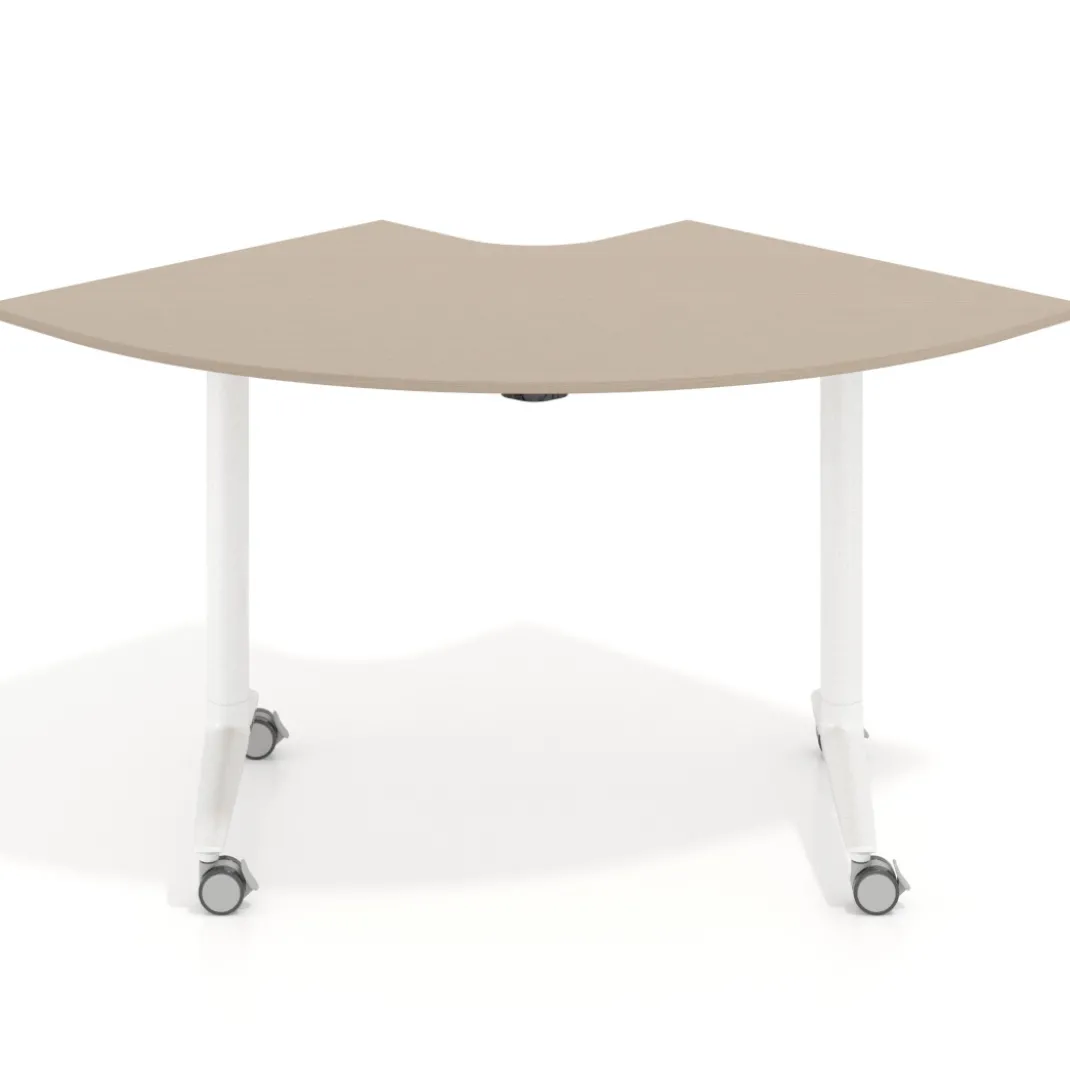 Mesa plegable pivot corner, estructura blanco, canto 16cm