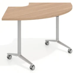 Mesa plegable pivot corner, estructura aluminio, canto 30cm