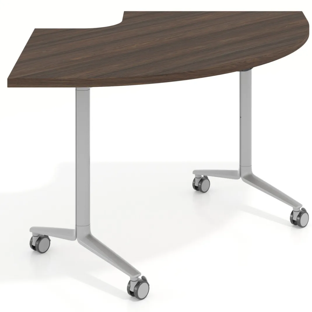 Mesa plegable pivot corner, estructura aluminio, canto 30cm