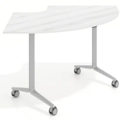 Mesa plegable pivot corner, estructura aluminio, canto 16cm