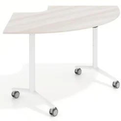Mesa plegable pivot corner, estructura blanco, canto 16cm