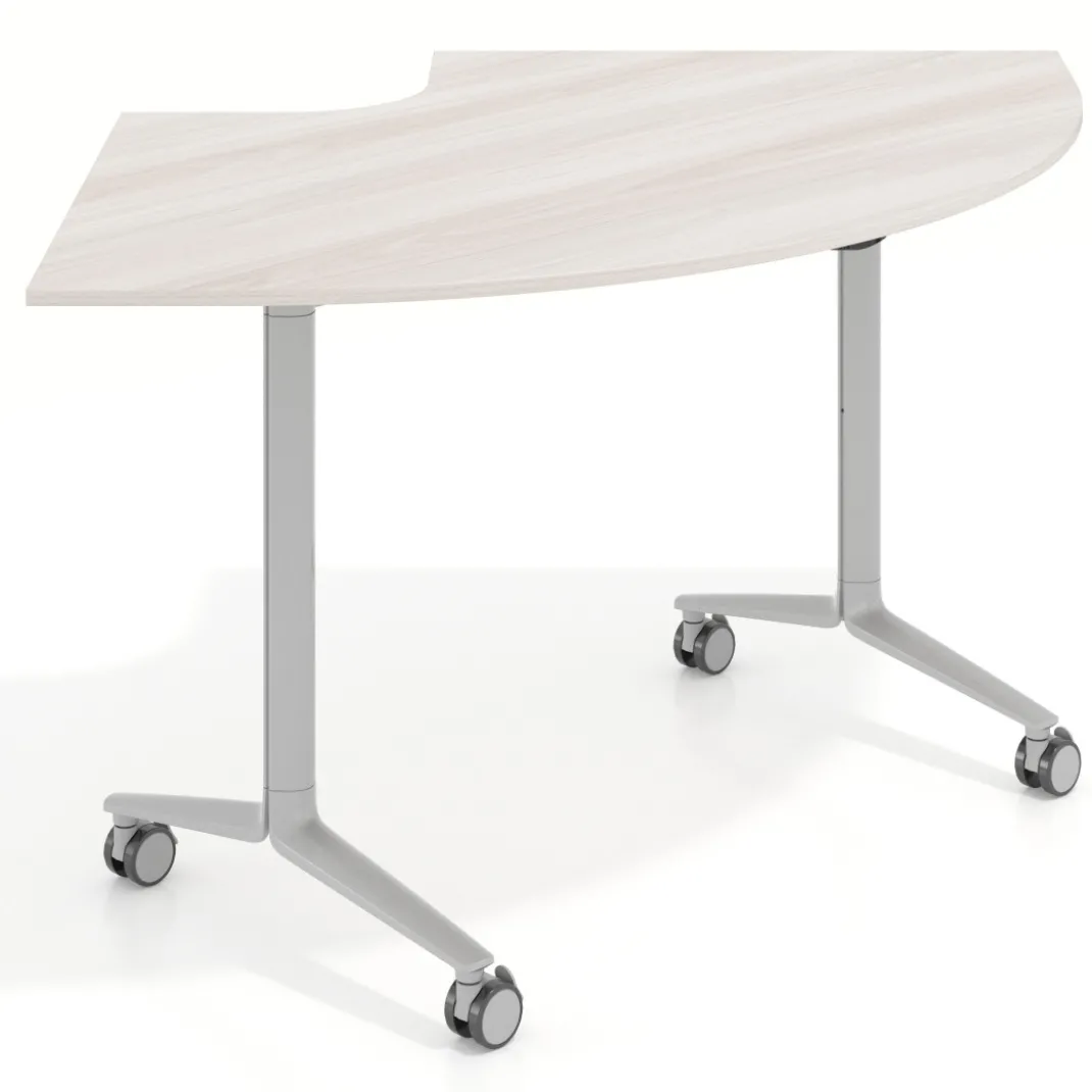 Mesa plegable pivot corner, estructura aluminio, canto 16cm