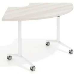 Mesa plegable pivot corner, estructura blanco, canto 30cm