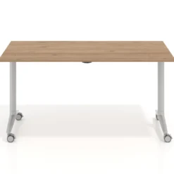 Mesa plegable pivot rectangular, estructura aluminio, canto 16cm