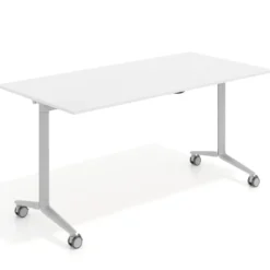 Mesa plegable pivot rectangular, estructura aluminio, canto 16cm