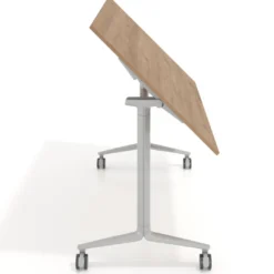 Mesa plegable pivot rectangular, estructura aluminio, canto 16cm