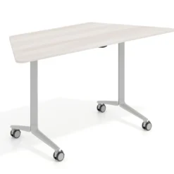 Mesa plegable pivot trapezoidal, estructura aluminio, canto 16cm