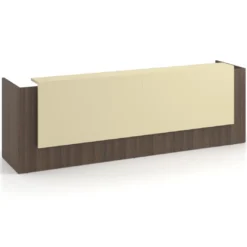 Mostrador doble con doble encimera larga, estructura Mistral
