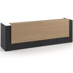 Mostrador doble con doble encimera larga, estructura Mistral