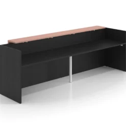 Mostrador doble con doble encimera larga, estructura bocamina