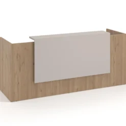 Mostrador doble con encimera larga, estructura Naturale
