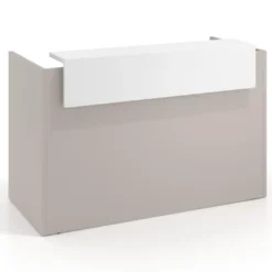 Mostrador individual encimera corta estructura gris coco